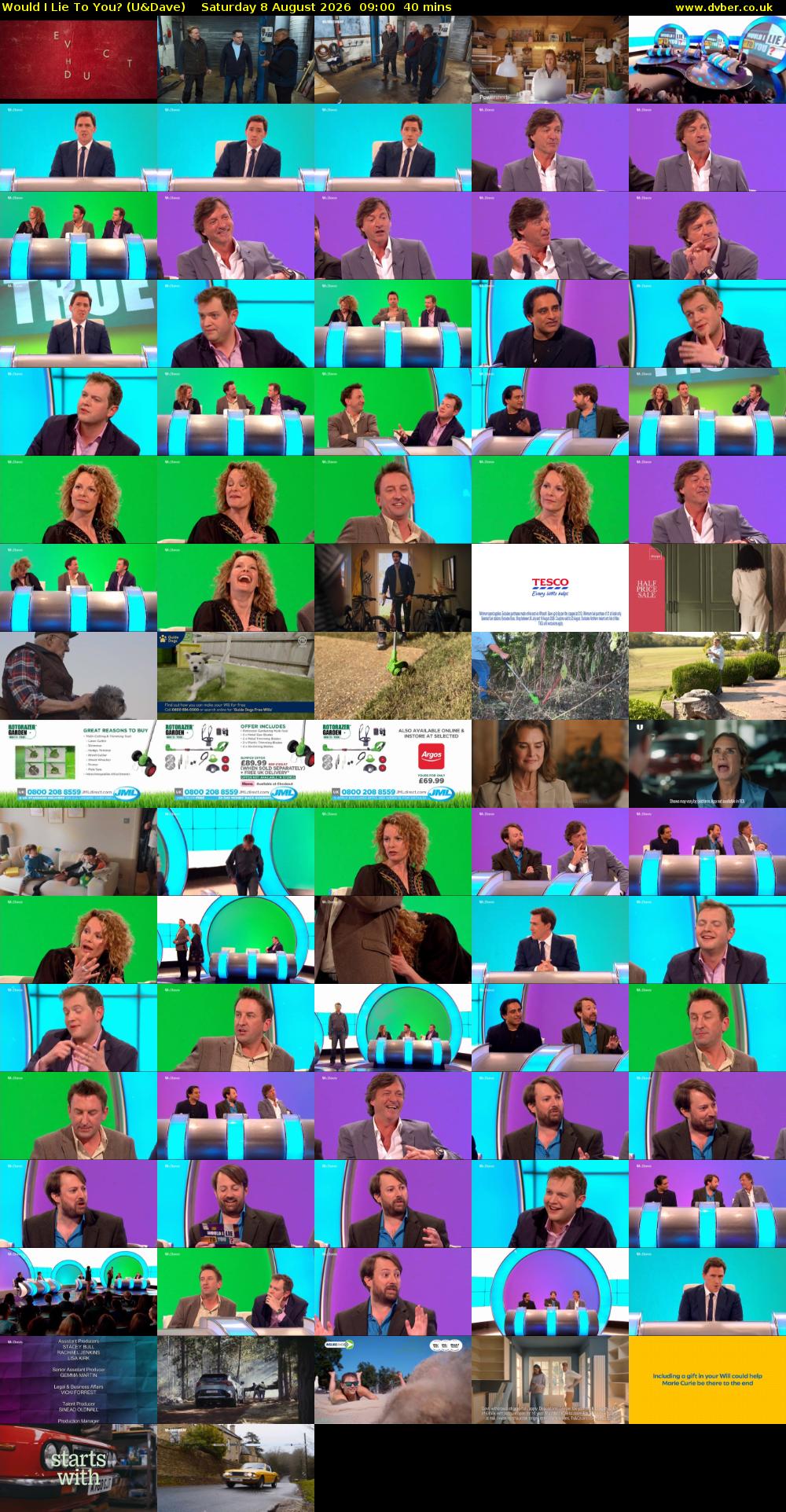 Would I Lie to You? (U&Dave) Saturday 8 August 2026 09:00 - 09:40
