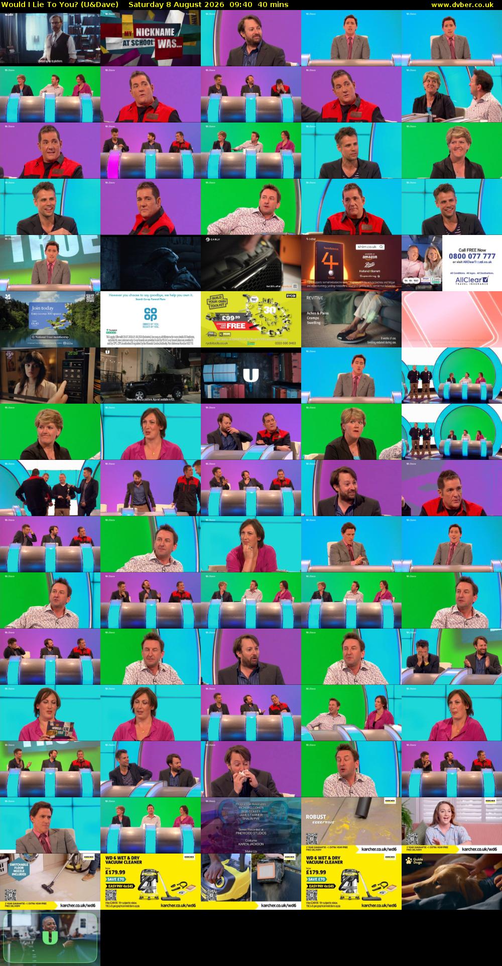 Would I Lie to You? (U&Dave) Saturday 8 August 2026 09:40 - 10:20