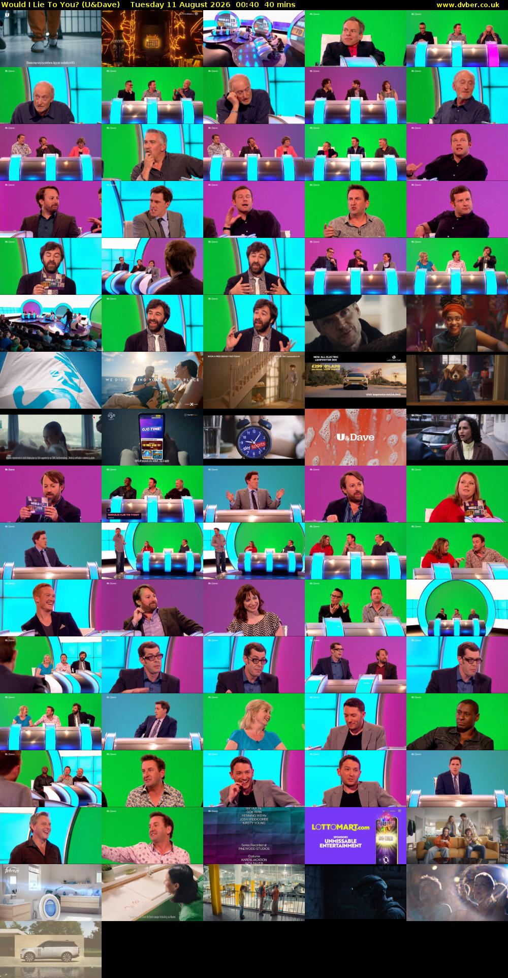 Would I Lie to You? (U&Dave) Tuesday 11 August 2026 00:40 - 01:20