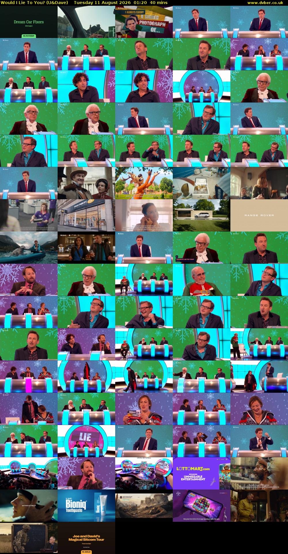 Would I Lie to You? (U&Dave) Tuesday 11 August 2026 01:20 - 02:00