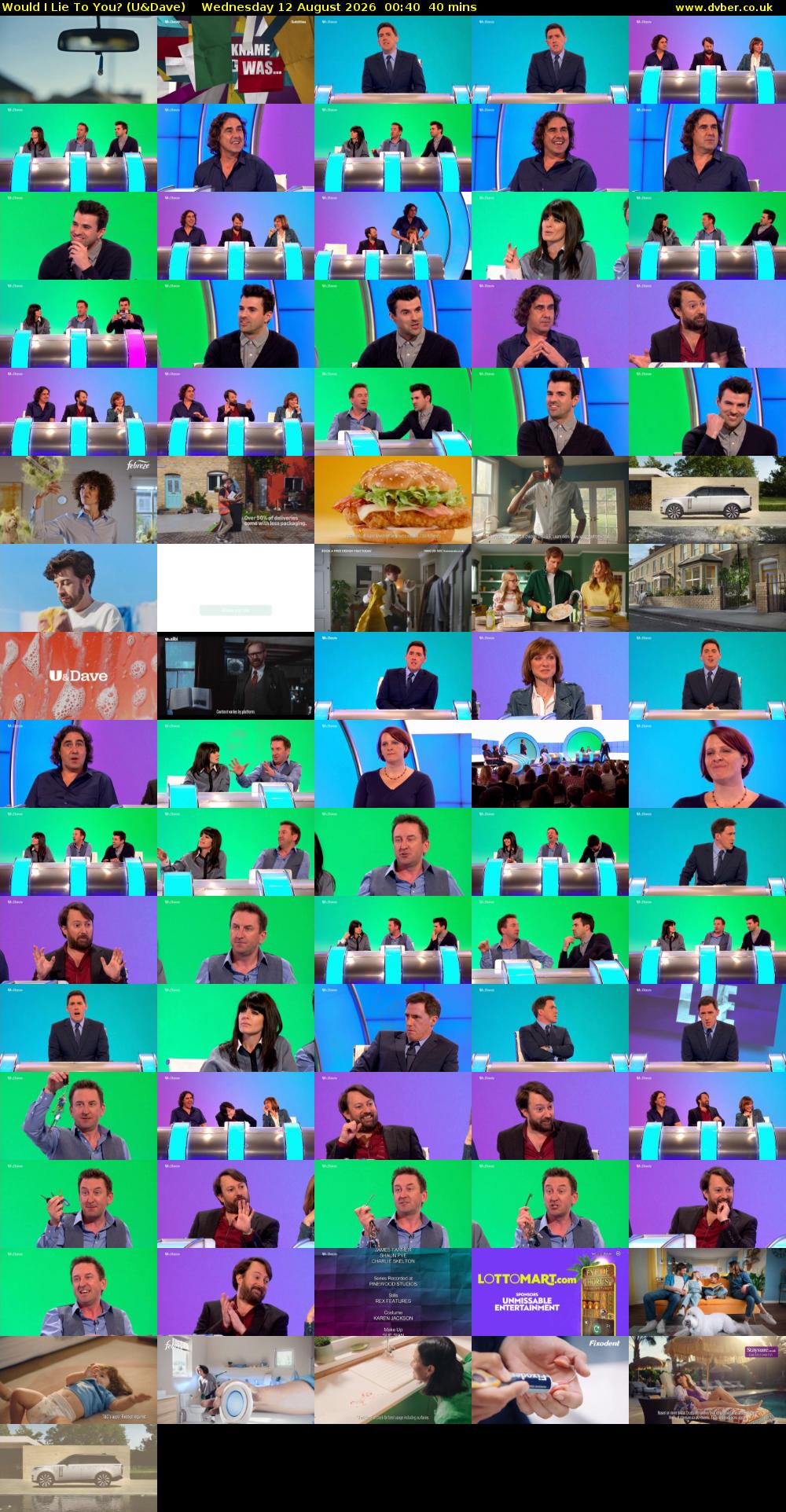 Would I Lie to You? (U&Dave) Wednesday 12 August 2026 00:40 - 01:20
