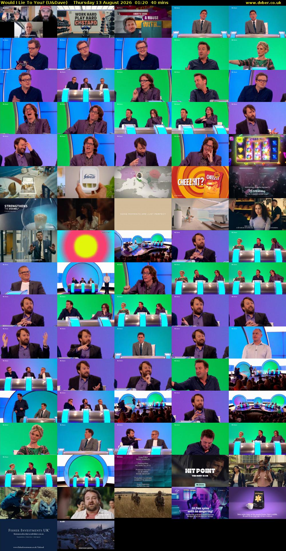Would I Lie to You? (U&Dave) Thursday 13 August 2026 01:20 - 02:00