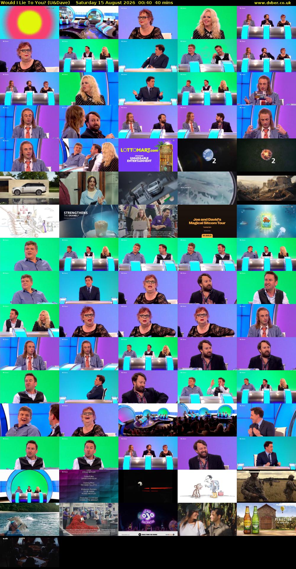 Would I Lie to You? (U&Dave) Saturday 15 August 2026 00:40 - 01:20