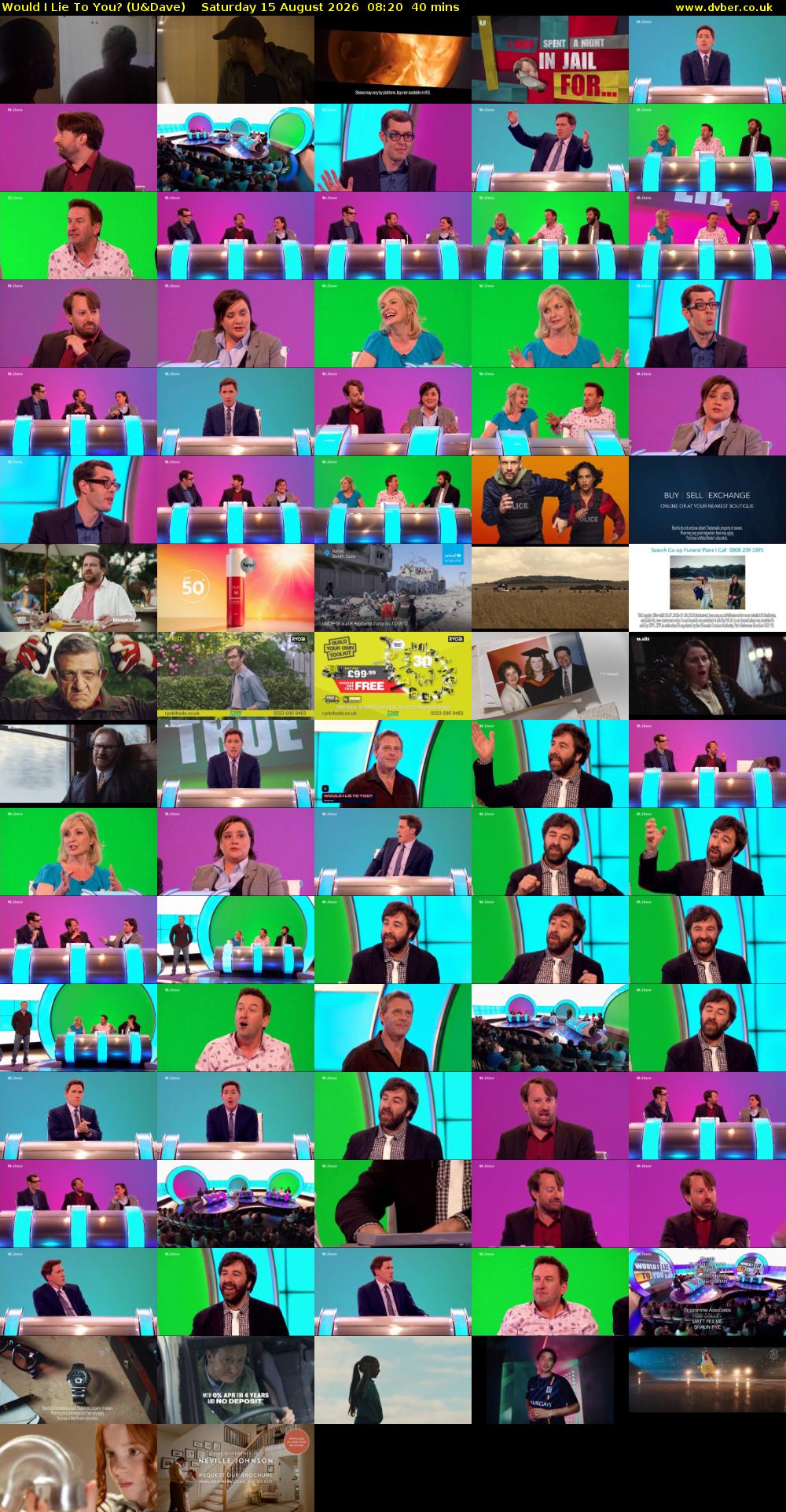 Would I Lie to You? (U&Dave) Saturday 15 August 2026 08:20 - 09:00