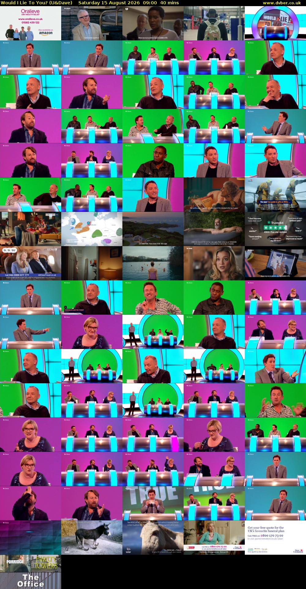 Would I Lie to You? (U&Dave) Saturday 15 August 2026 09:00 - 09:40