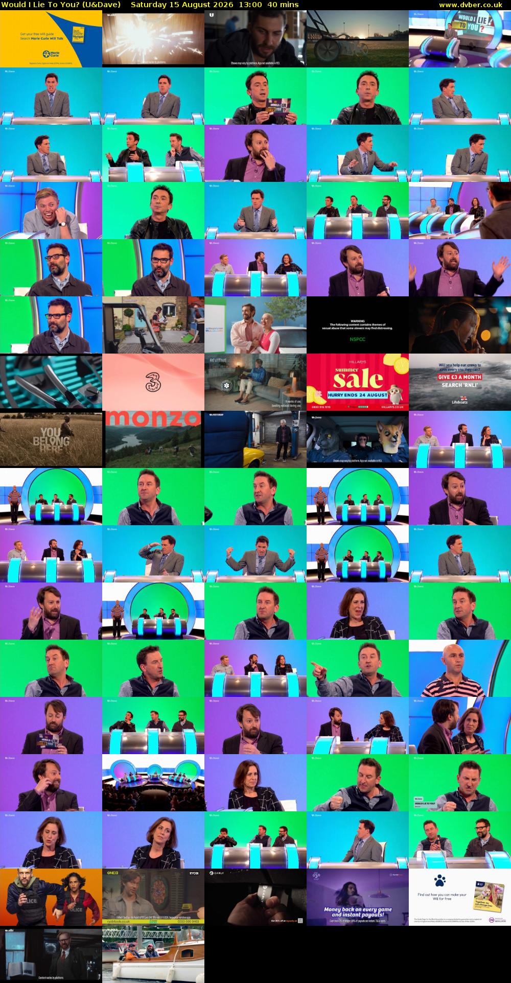 Would I Lie to You? (U&Dave) Saturday 15 August 2026 13:00 - 13:40