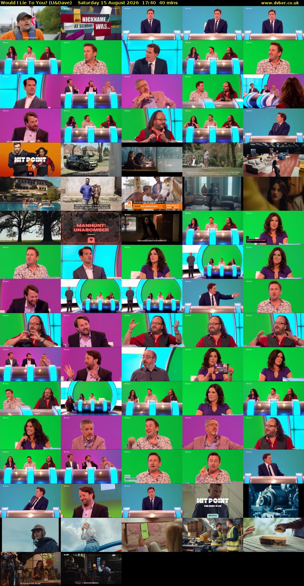 Would I Lie to You? (U&Dave) Saturday 15 August 2026 17:40 - 18:20