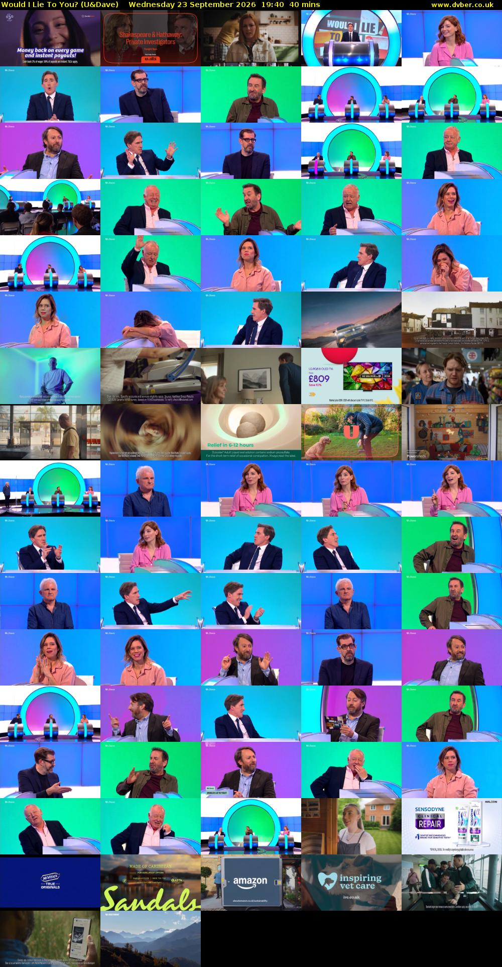 Would I Lie to You? (U&Dave) Wednesday 23 September 2026 19:40 - 20:20