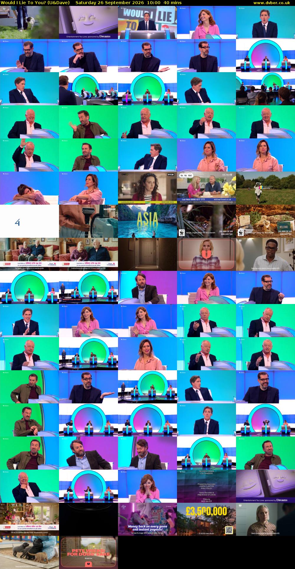 Would I Lie to You? (U&Dave) Saturday 26 September 2026 10:00 - 10:40