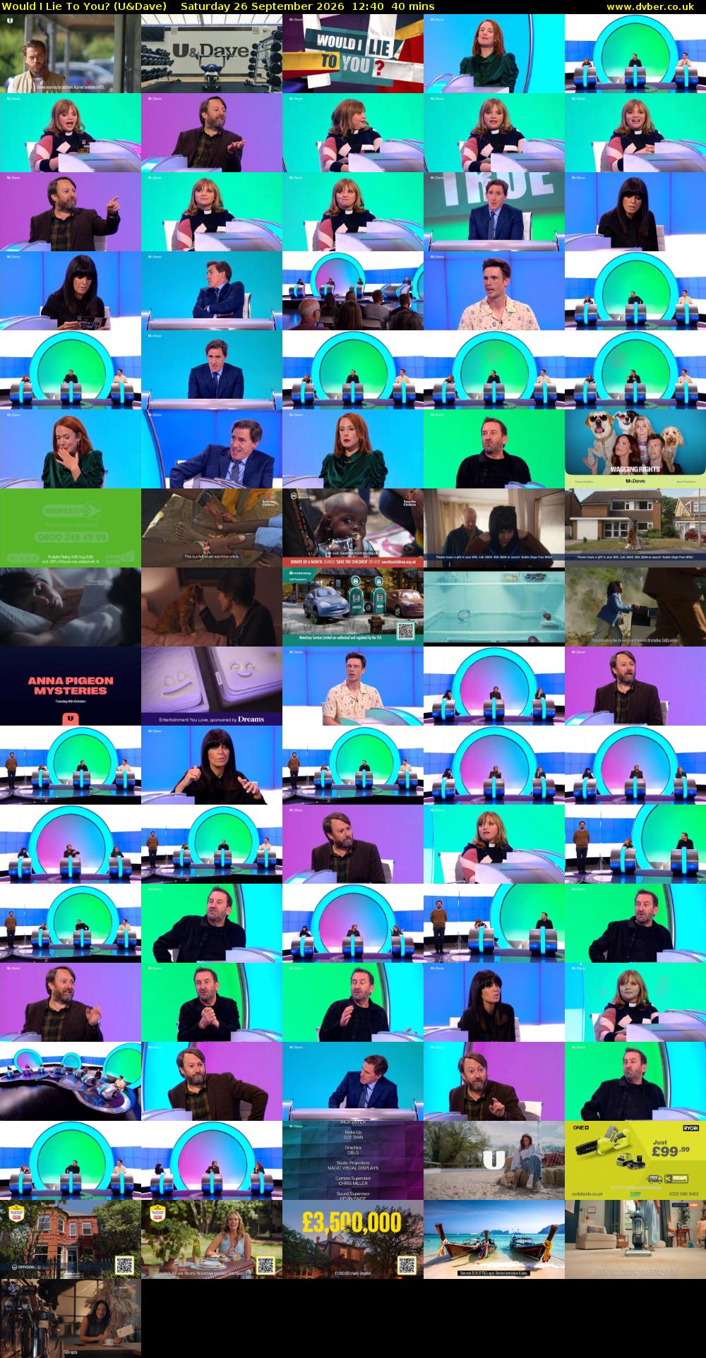 Would I Lie to You? (U&Dave) Saturday 26 September 2026 12:40 - 13:20