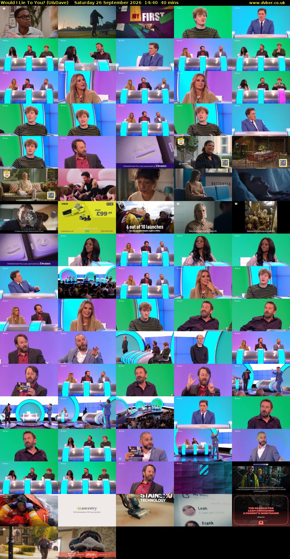 Would I Lie to You? (U&Dave) Saturday 26 September 2026 14:40 - 15:20