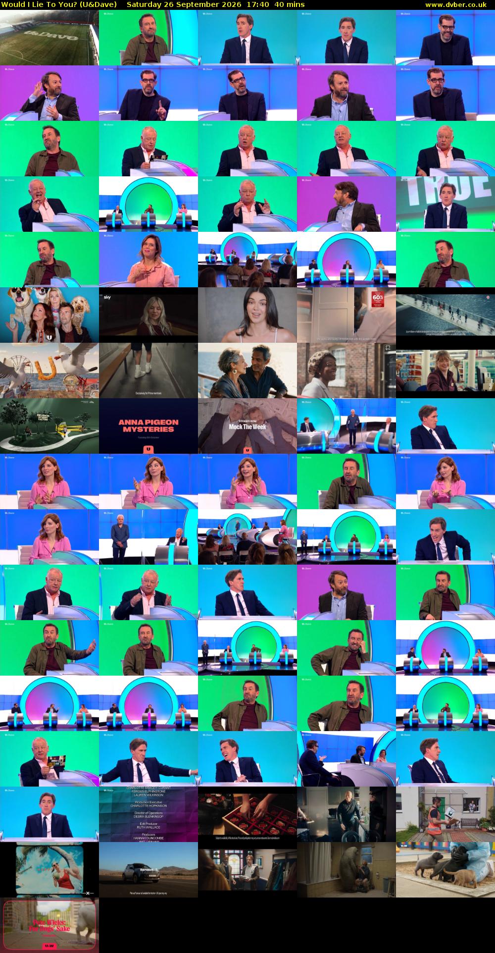 Would I Lie to You? (U&Dave) Saturday 26 September 2026 17:40 - 18:20