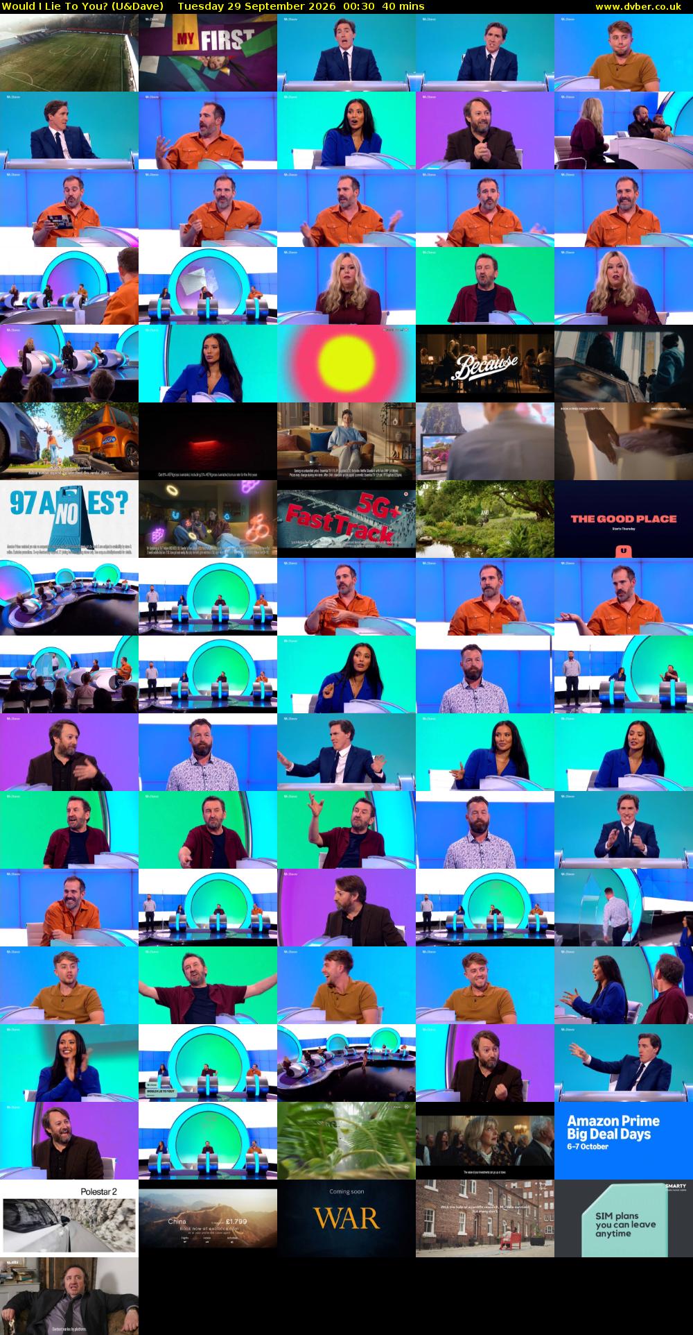 Would I Lie to You? (U&Dave) Tuesday 29 September 2026 00:30 - 01:10