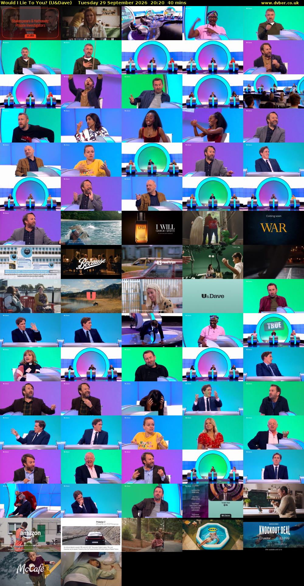 Would I Lie to You? (U&Dave) Tuesday 29 September 2026 20:20 - 21:00