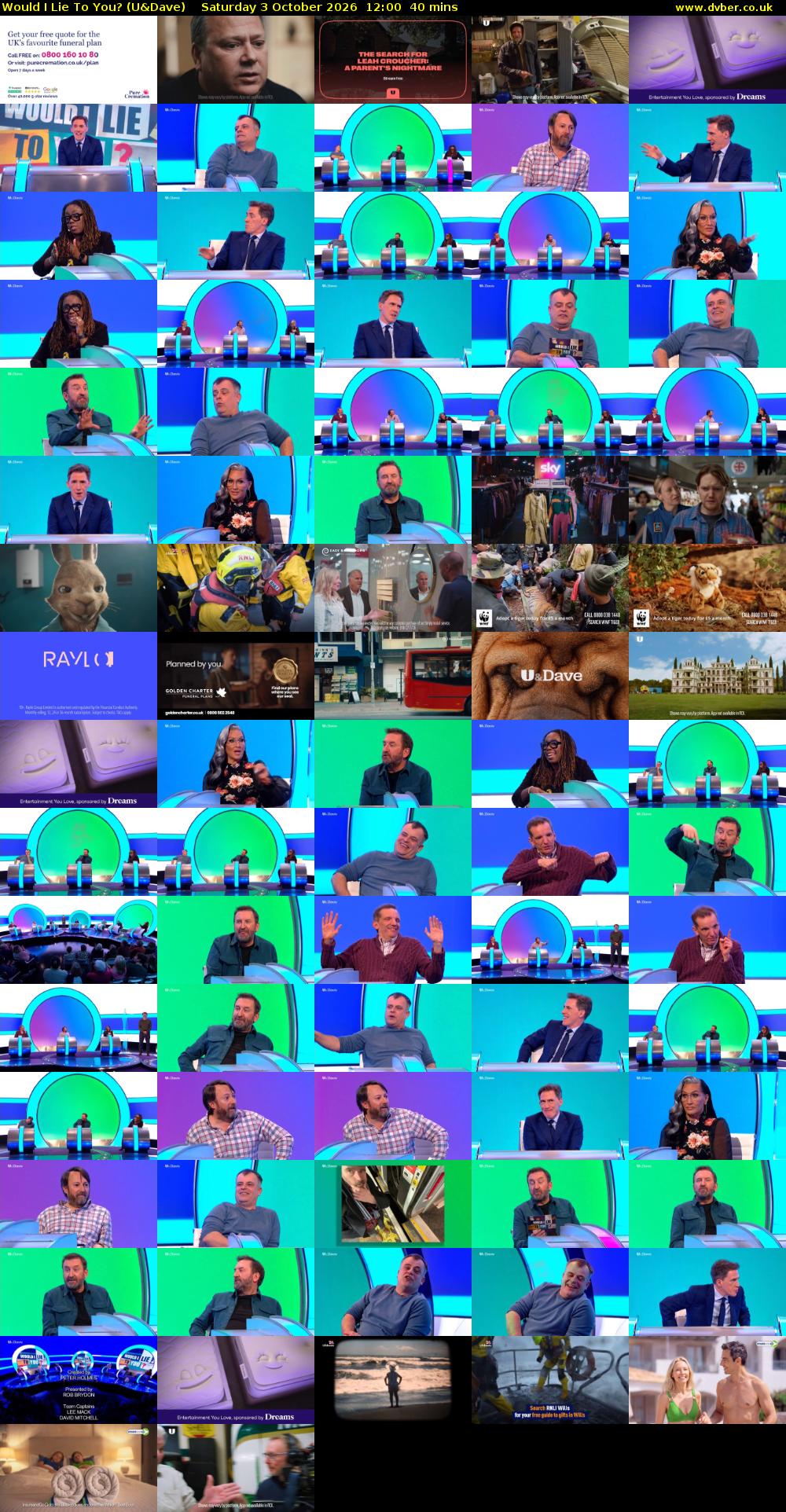 Would I Lie to You? (U&Dave) Saturday 3 October 2026 12:00 - 12:40