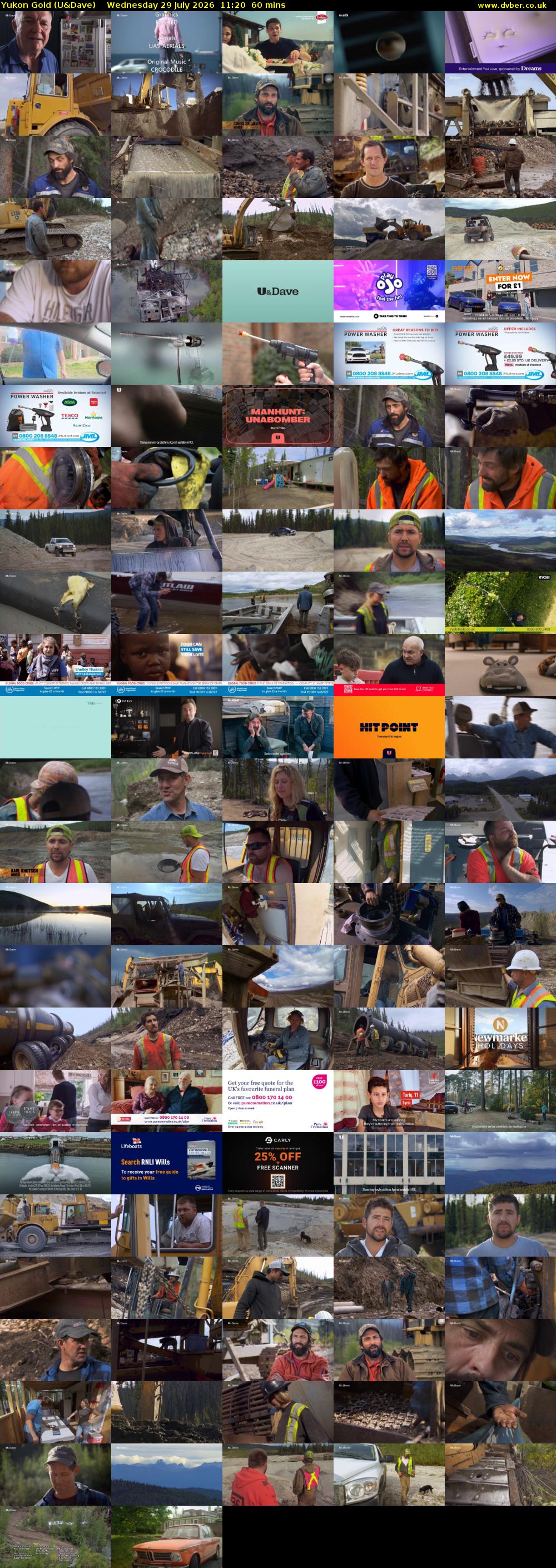 Yukon Gold (U&Dave) Wednesday 29 July 2026 11:20 - 12:20