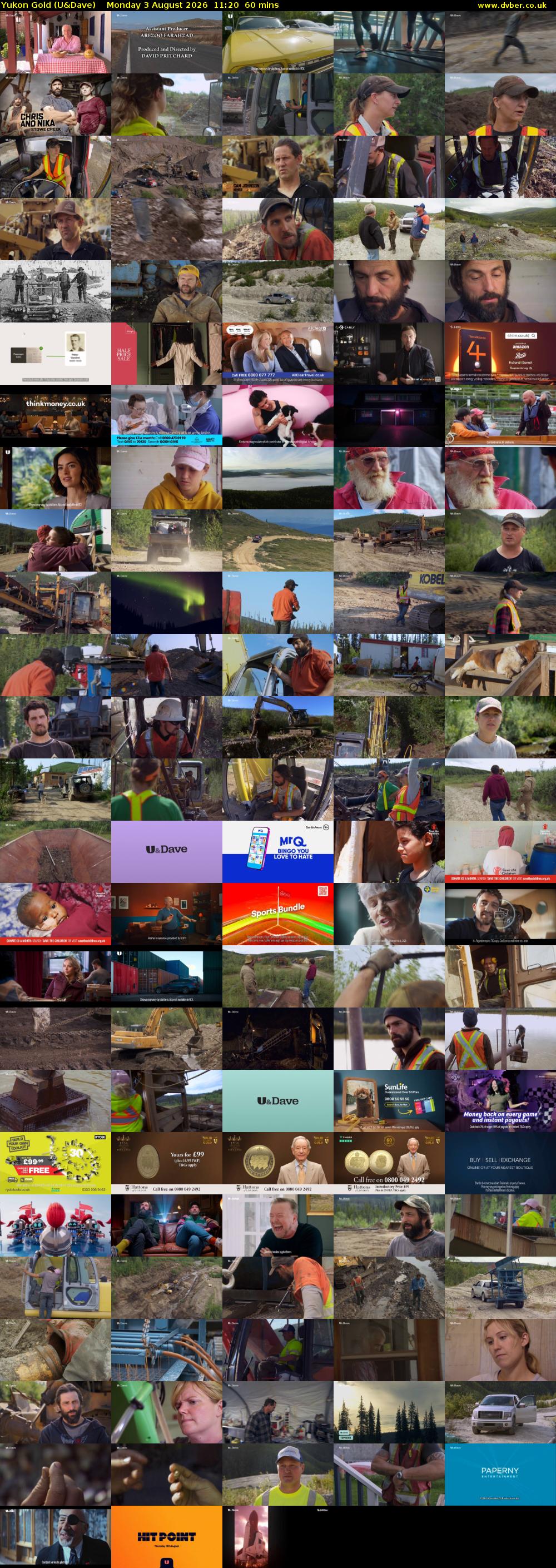 Yukon Gold (U&Dave) Monday 3 August 2026 11:20 - 12:20