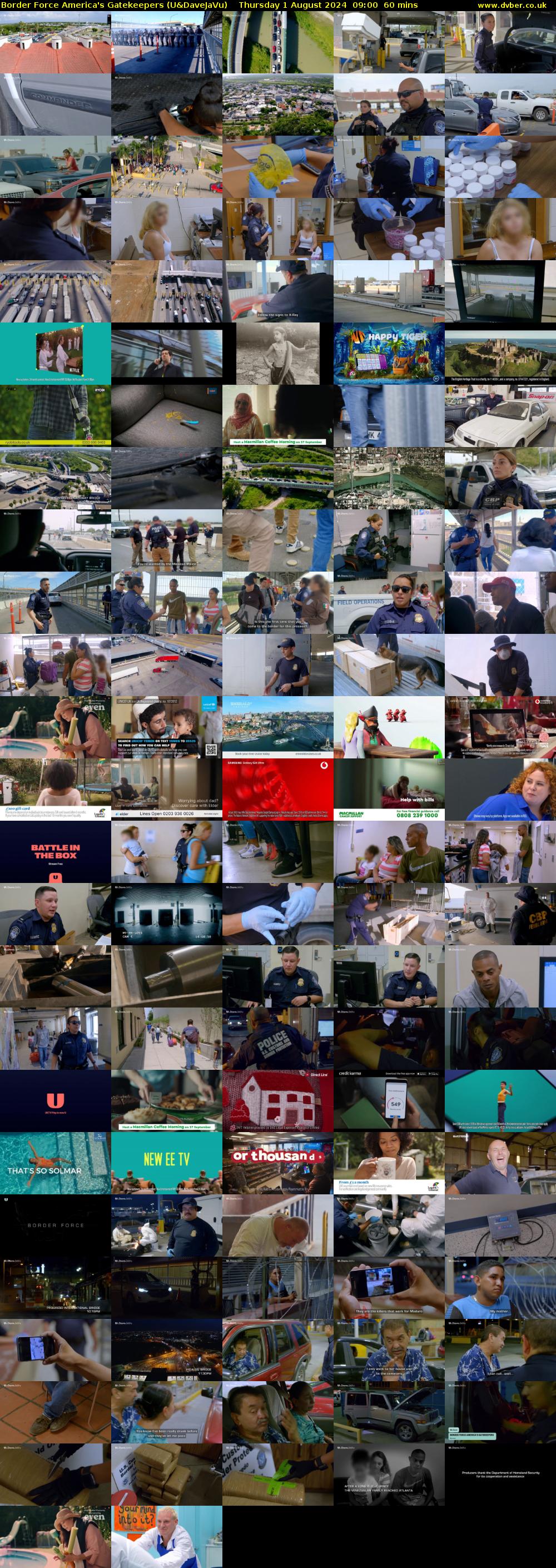 Border Force America's Gatekeepers (U&DaveJaVu) Thursday 1 August 2024 09:00 - 10:00