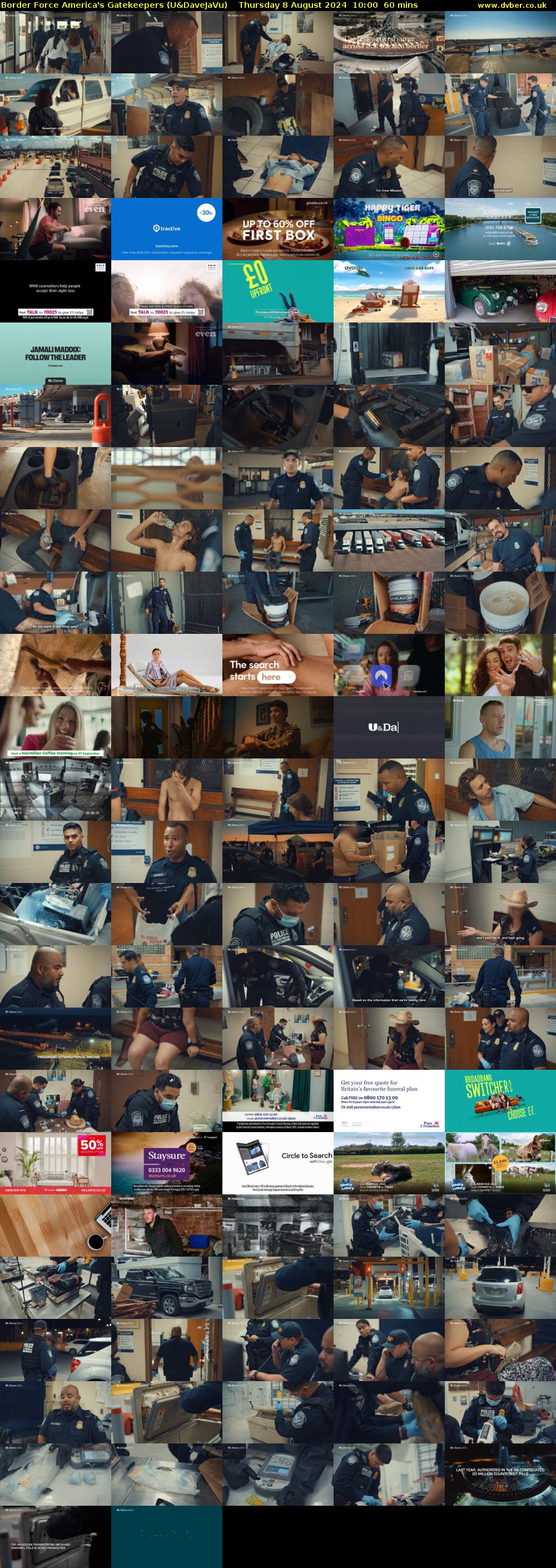 Border Force America's Gatekeepers (U&DaveJaVu) Thursday 8 August 2024 10:00 - 11:00