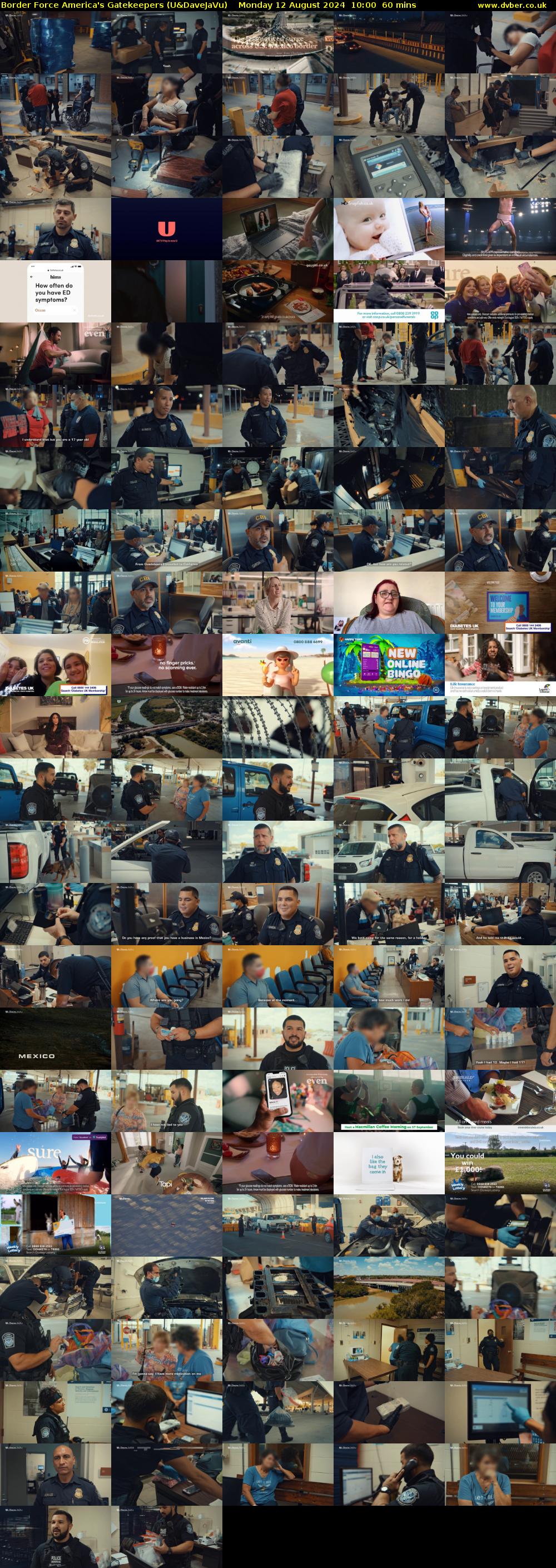 Border Force America's Gatekeepers (U&DaveJaVu) Monday 12 August 2024 10:00 - 11:00