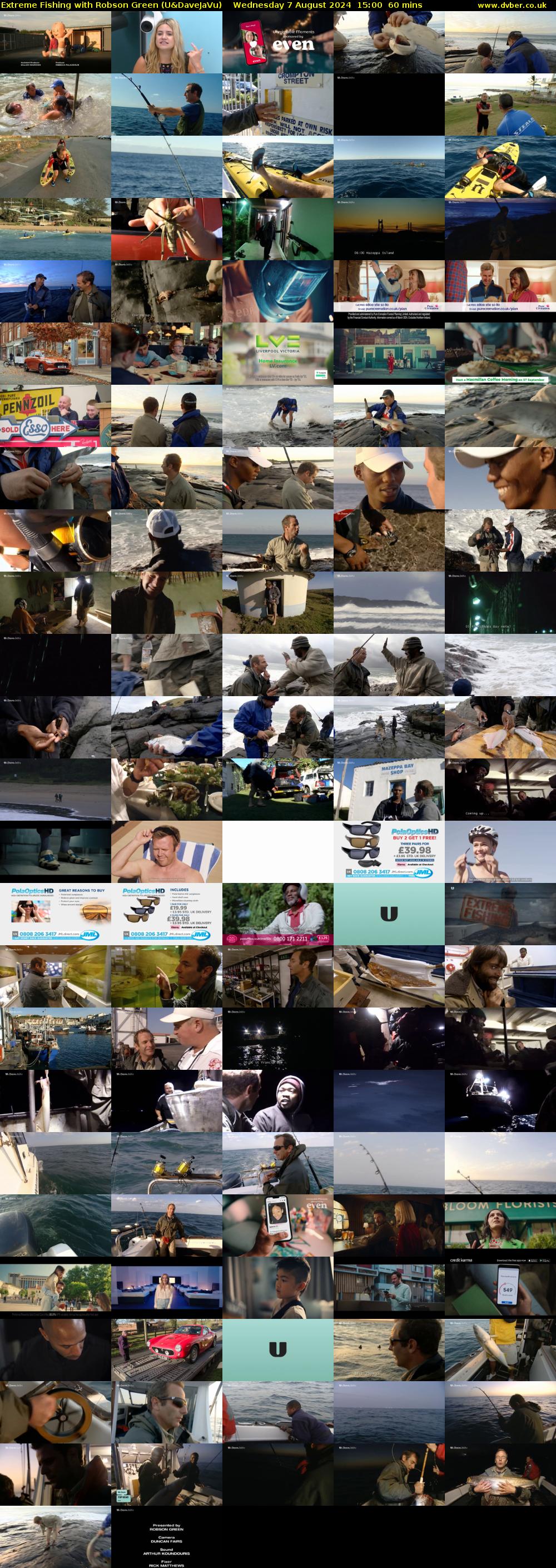 Extreme Fishing with Robson Green (U&DaveJaVu) Wednesday 7 August 2024 15:00 - 16:00