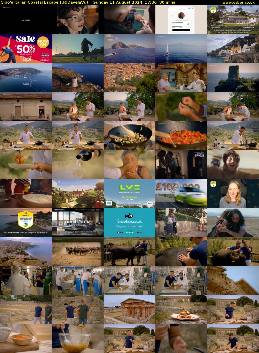 Gino's Italian Coastal Escape (U&DaveJaVu) Sunday 11 August 2024 17:30 - 18:00