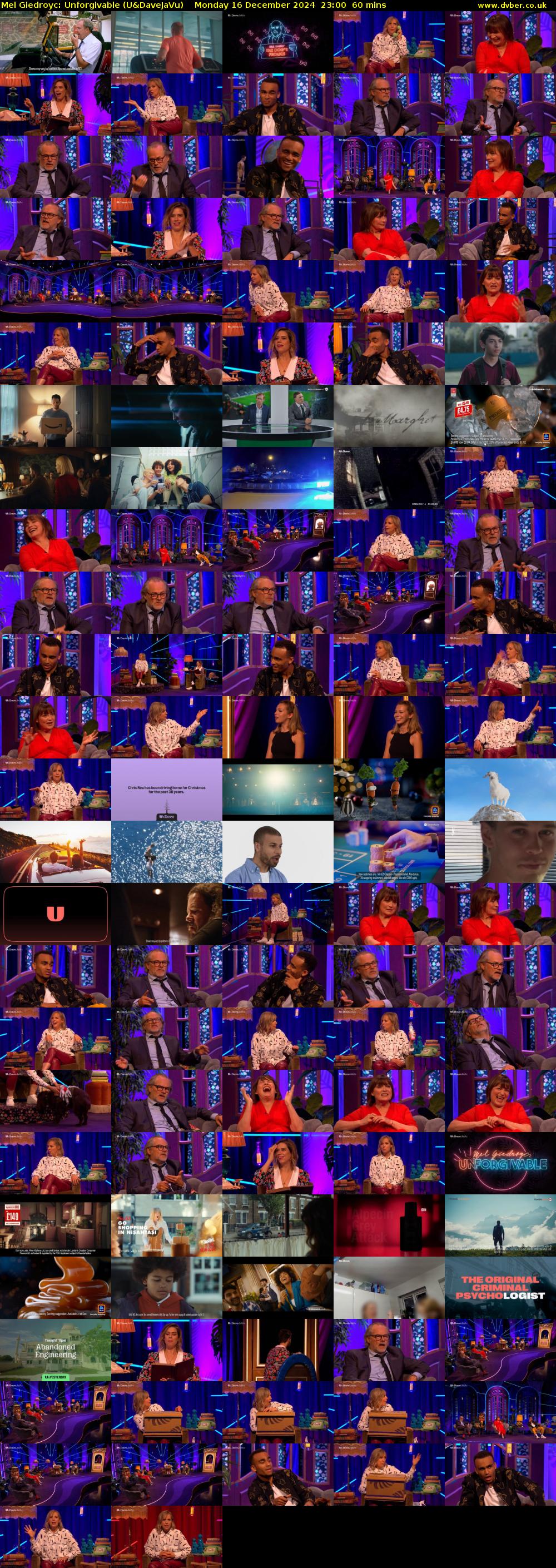 Mel Giedroyc: Unforgivable (U&DaveJaVu) Monday 16 December 2024 23:00 - 00:00