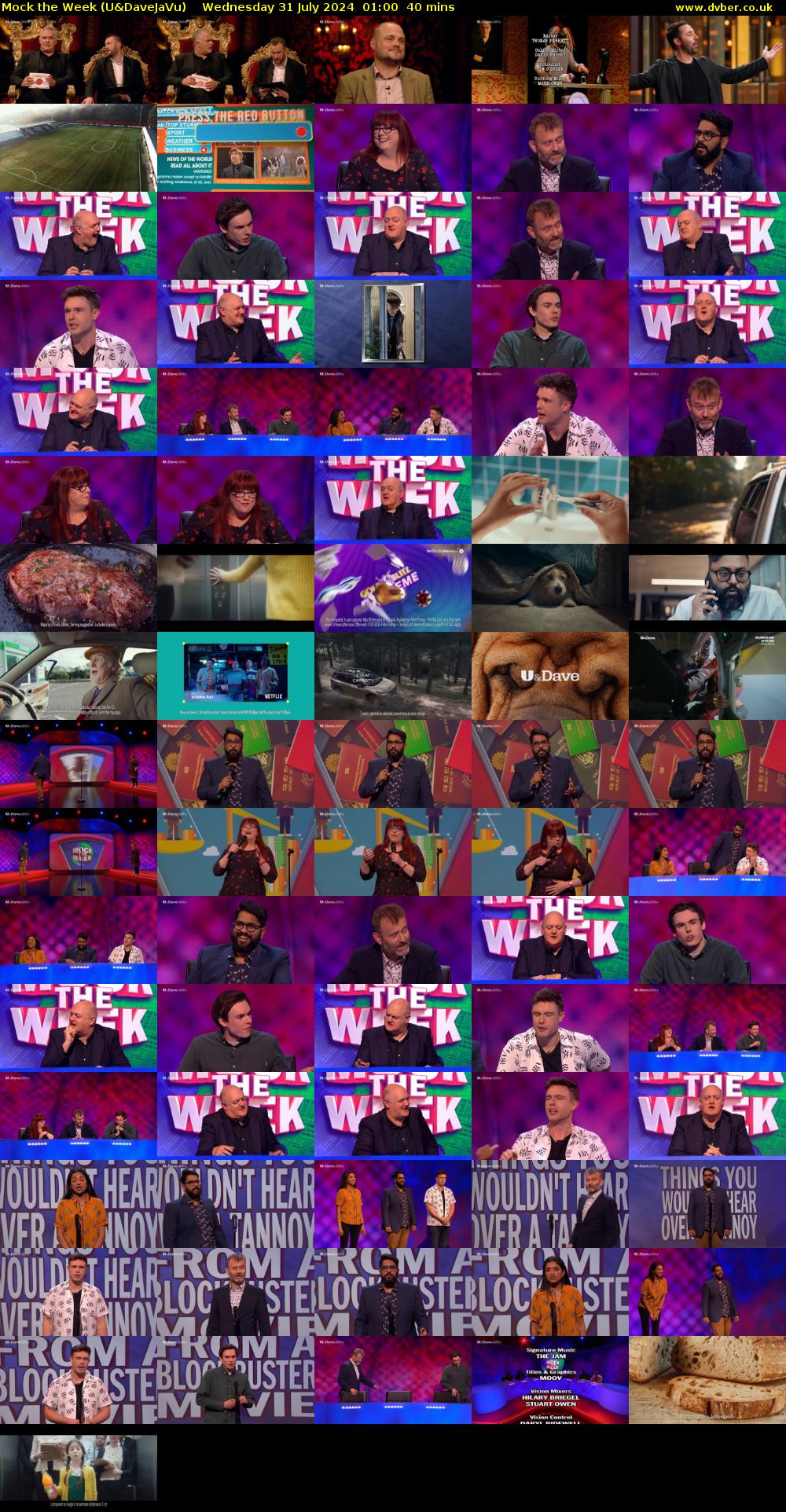 Mock the Week (U&DaveJaVu) Wednesday 31 July 2024 01:00 - 01:40