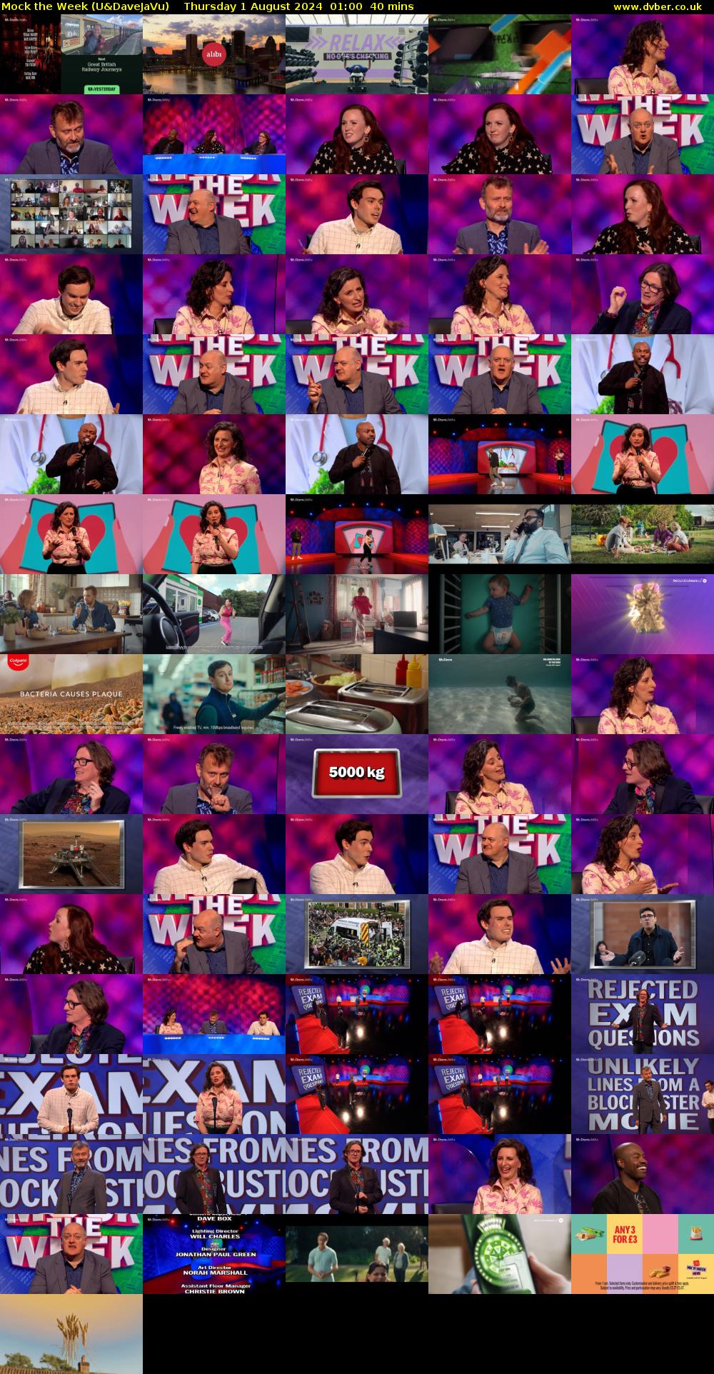 Mock the Week (U&DaveJaVu) Thursday 1 August 2024 01:00 - 01:40