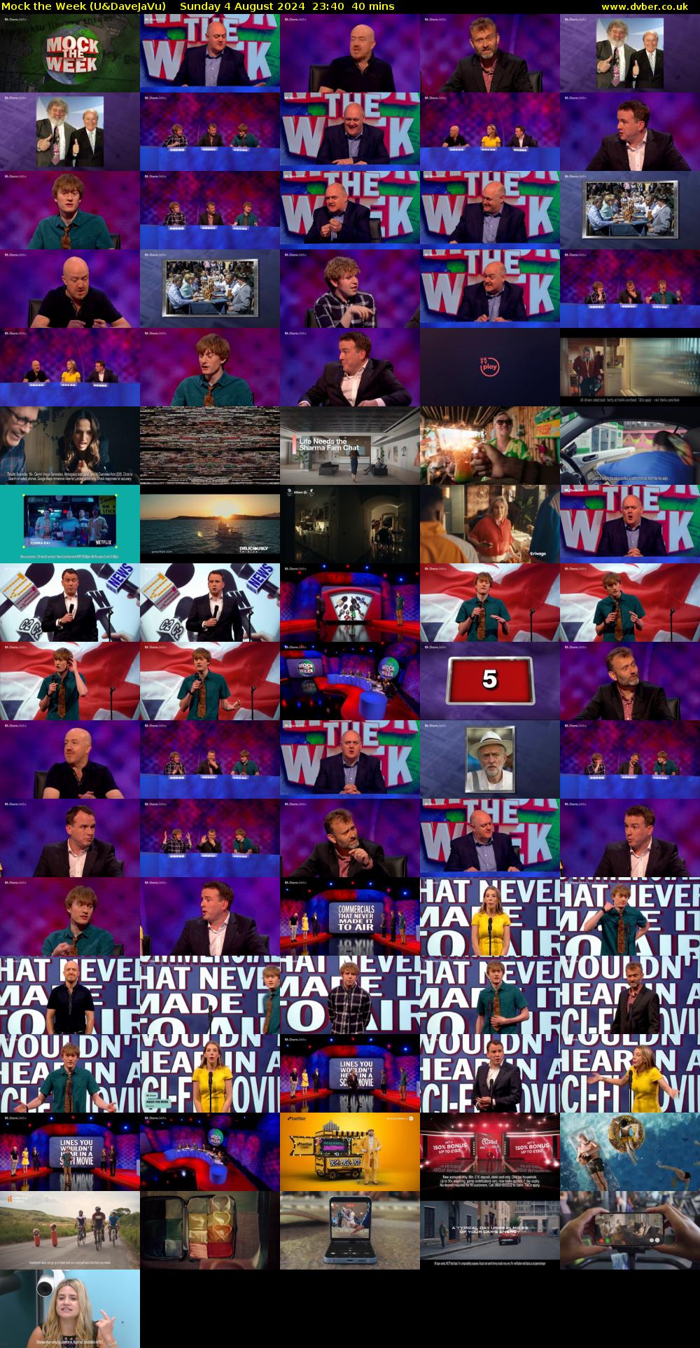 Mock the Week (U&DaveJaVu) Sunday 4 August 2024 23:40 - 00:20