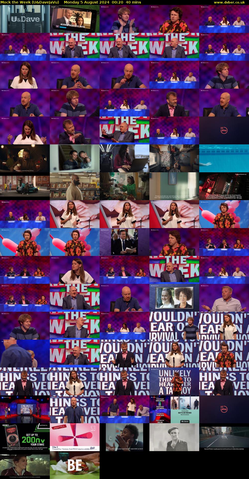 Mock the Week (U&DaveJaVu) Monday 5 August 2024 00:20 - 01:00