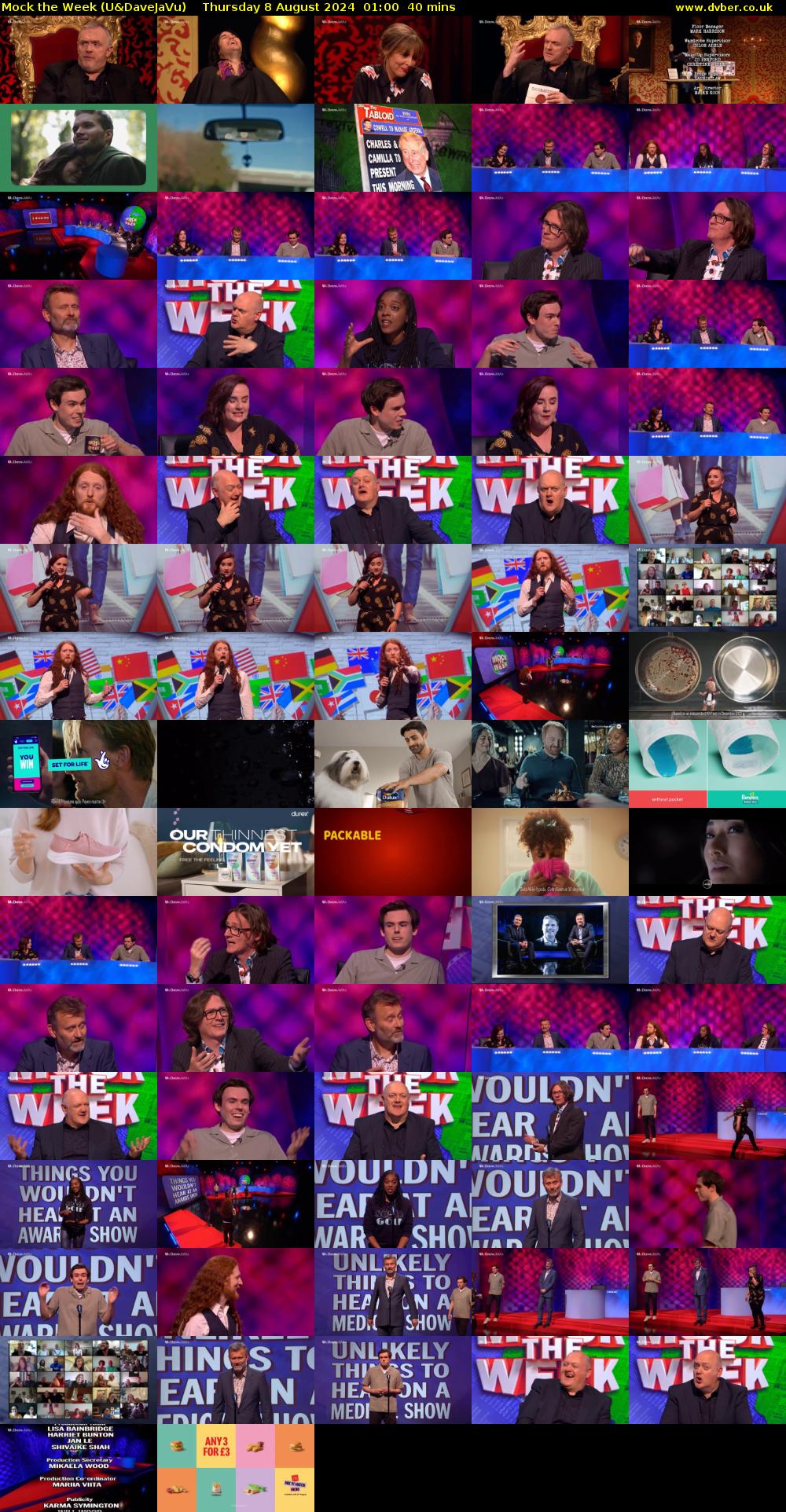 Mock the Week (U&DaveJaVu) Thursday 8 August 2024 01:00 - 01:40