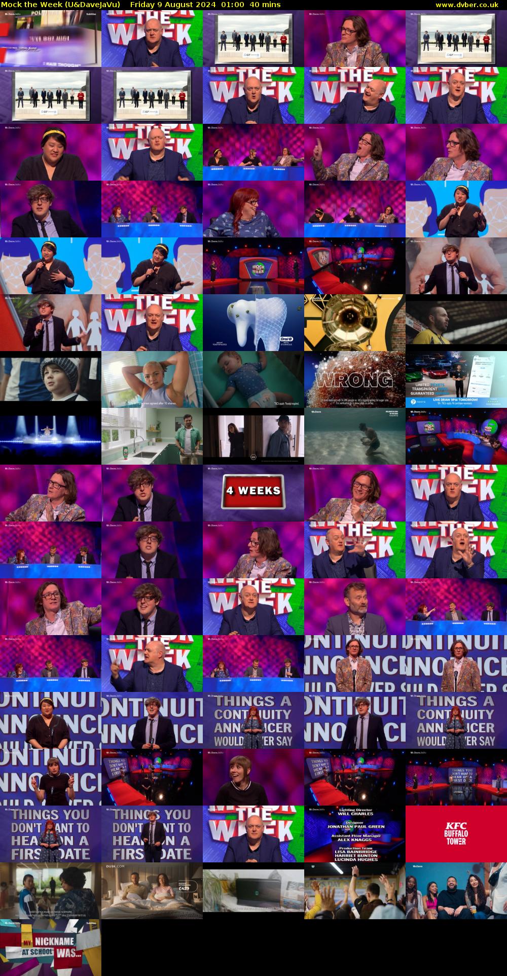 Mock the Week (U&DaveJaVu) Friday 9 August 2024 01:00 - 01:40