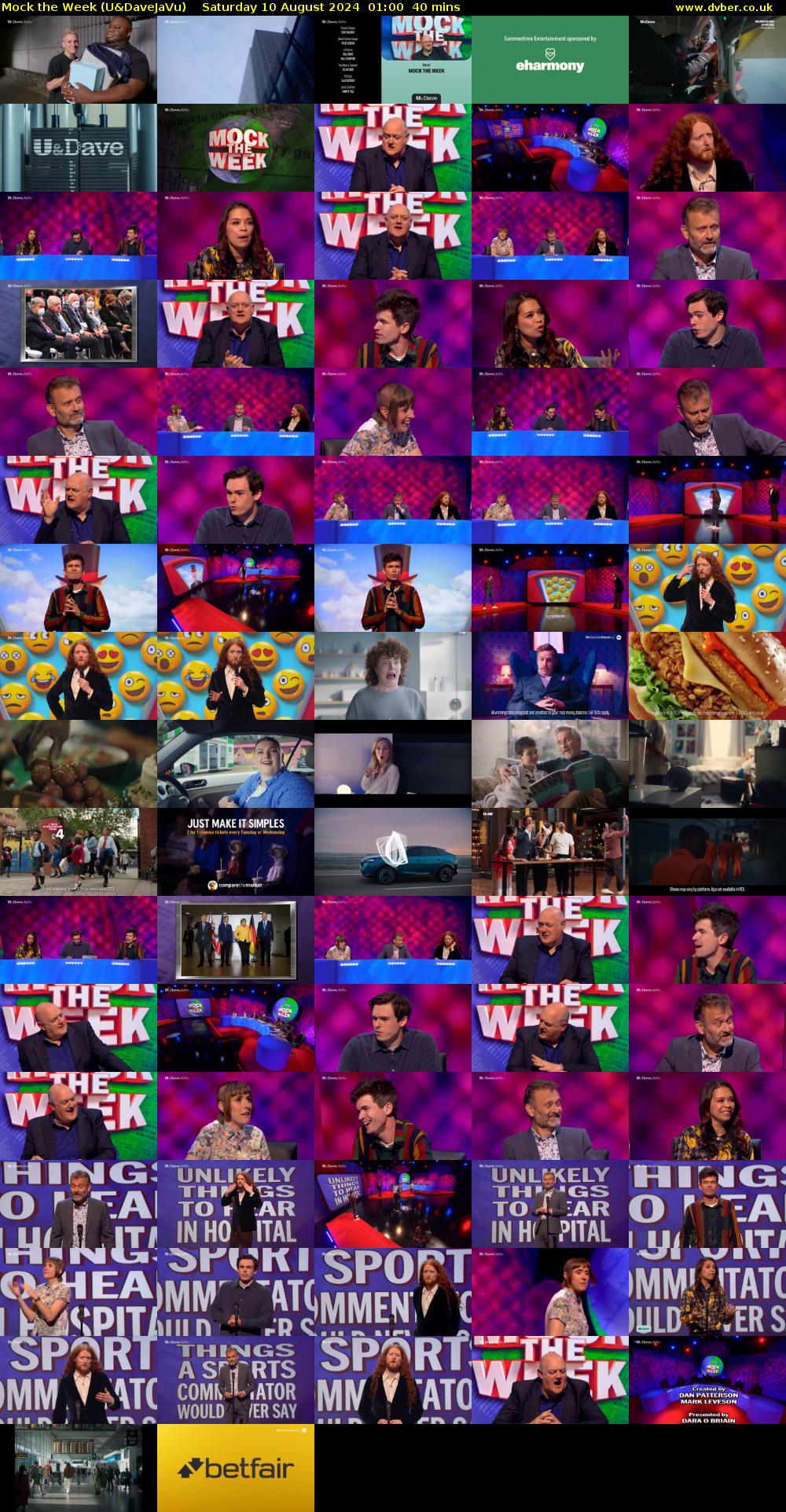 Mock the Week (U&DaveJaVu) Saturday 10 August 2024 01:00 - 01:40