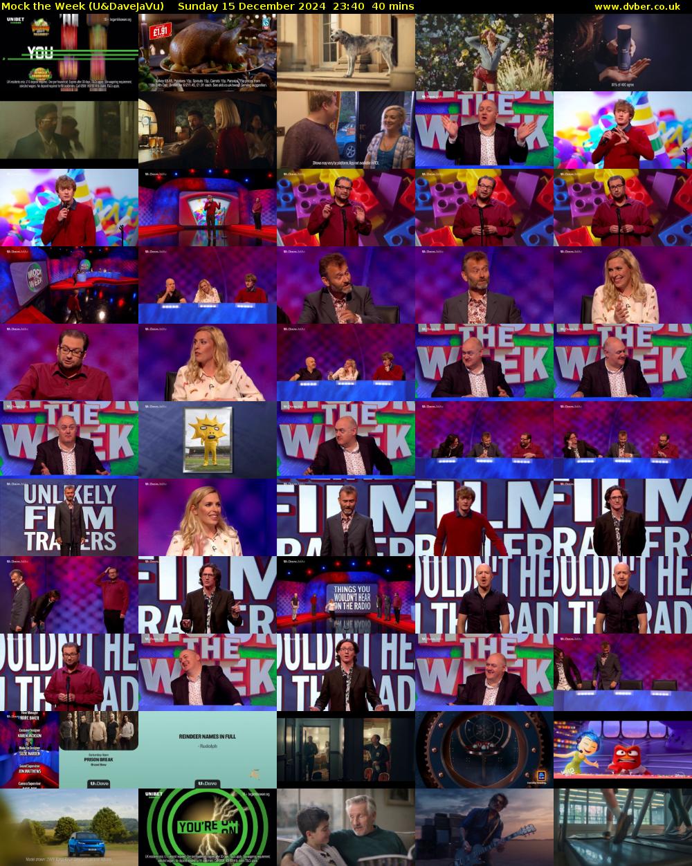 Mock the Week (U&DaveJaVu) Sunday 15 December 2024 23:40 - 00:20