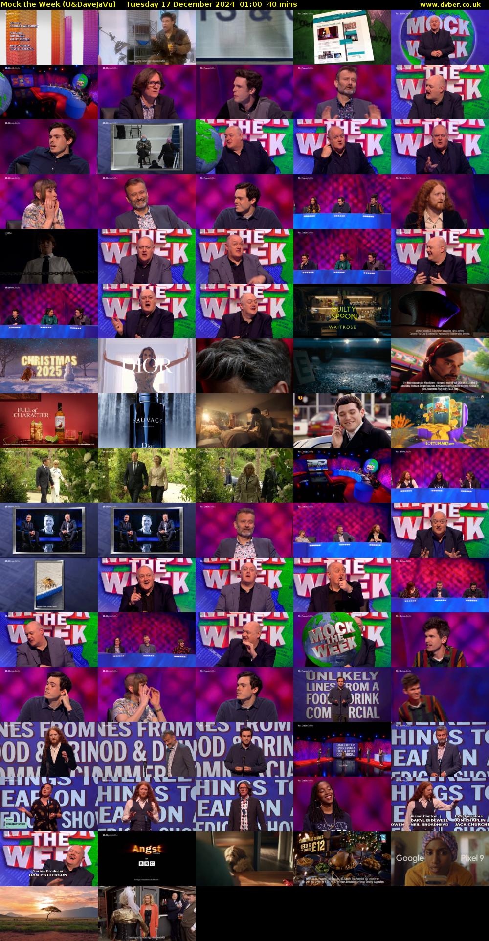 Mock the Week (U&DaveJaVu) Tuesday 17 December 2024 01:00 - 01:40