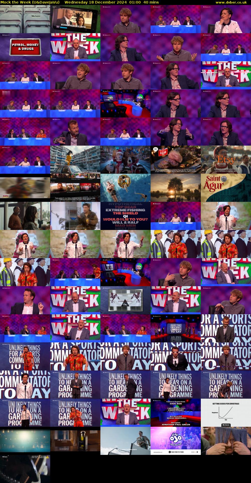 Mock the Week (U&DaveJaVu) Wednesday 18 December 2024 01:00 - 01:40