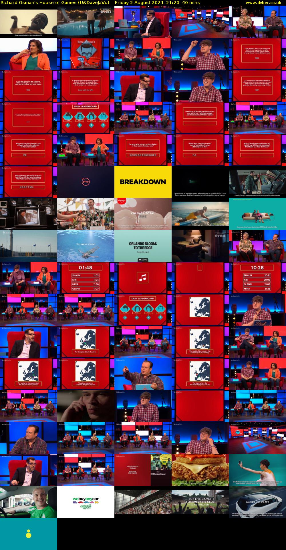 Richard Osman's House of Games (U&DaveJaVu) Friday 2 August 2024 21:20 - 22:00