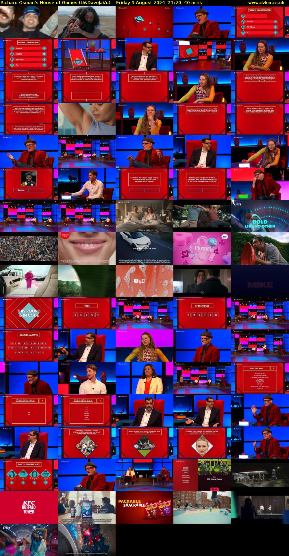 Richard Osman's House of Games (U&DaveJaVu) Friday 9 August 2024 21:20 - 22:00