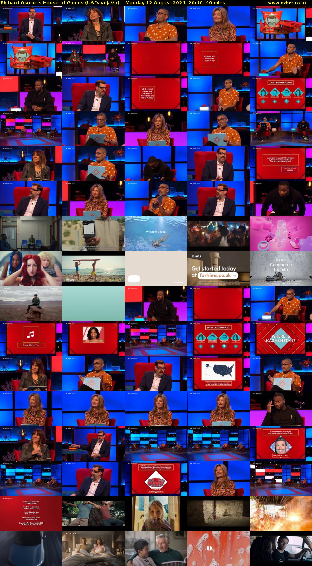 Richard Osman's House of Games (U&DaveJaVu) Monday 12 August 2024 20:40 - 21:20