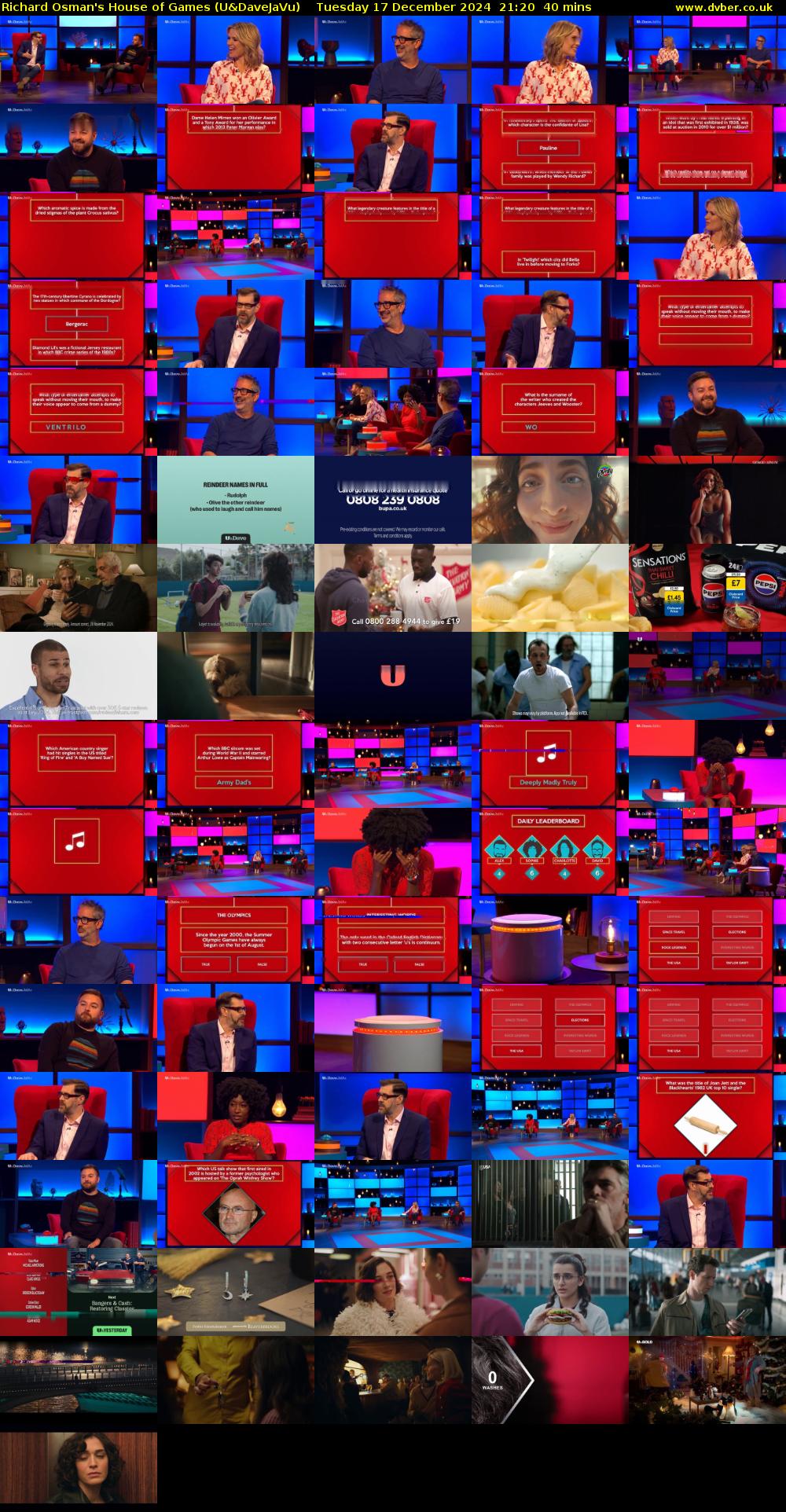 Richard Osman's House of Games (U&DaveJaVu) Tuesday 17 December 2024 21:20 - 22:00