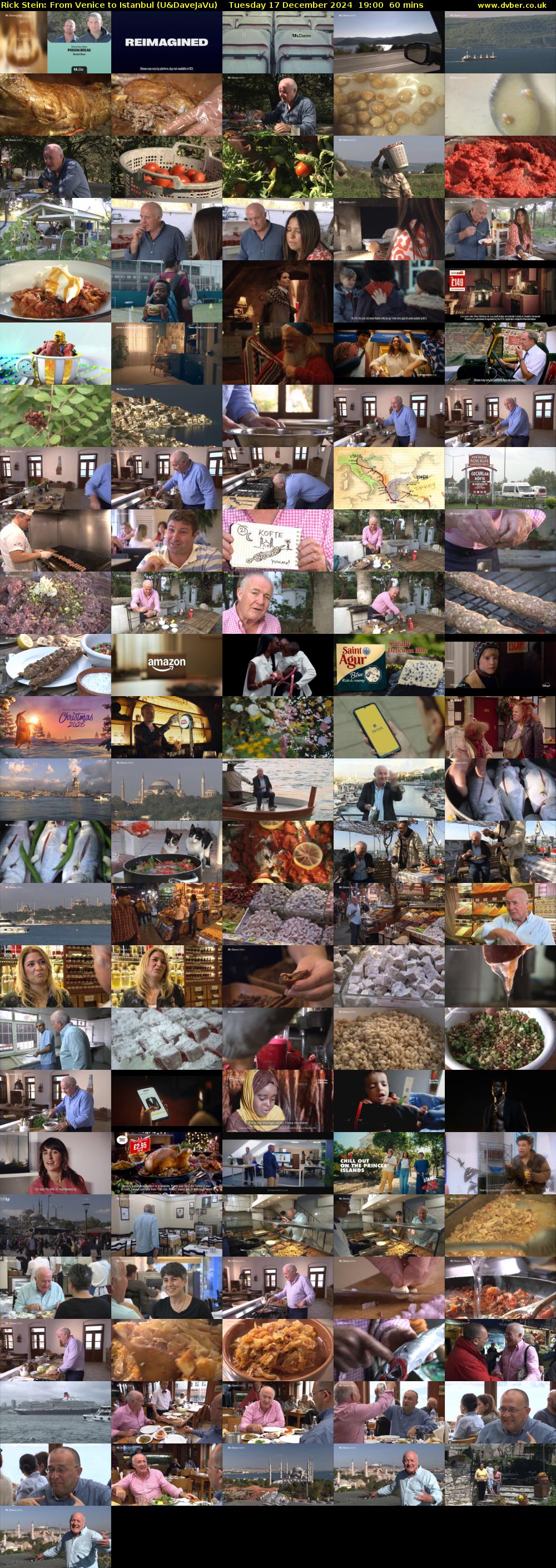 Rick Stein: From Venice to Istanbul (U&DaveJaVu) Tuesday 17 December 2024 19:00 - 20:00