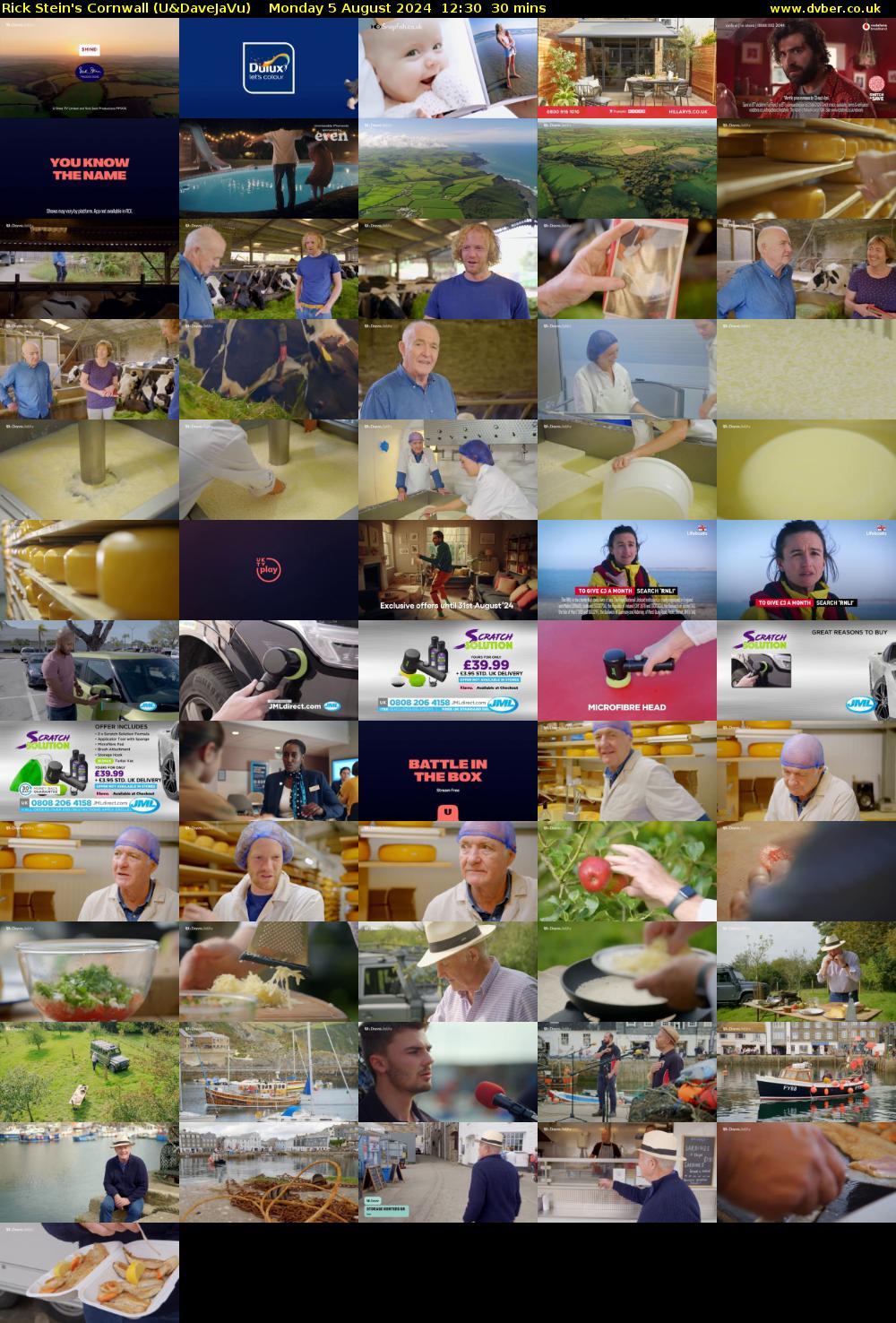Rick Stein's Cornwall (U&DaveJaVu) Monday 5 August 2024 12:30 - 13:00