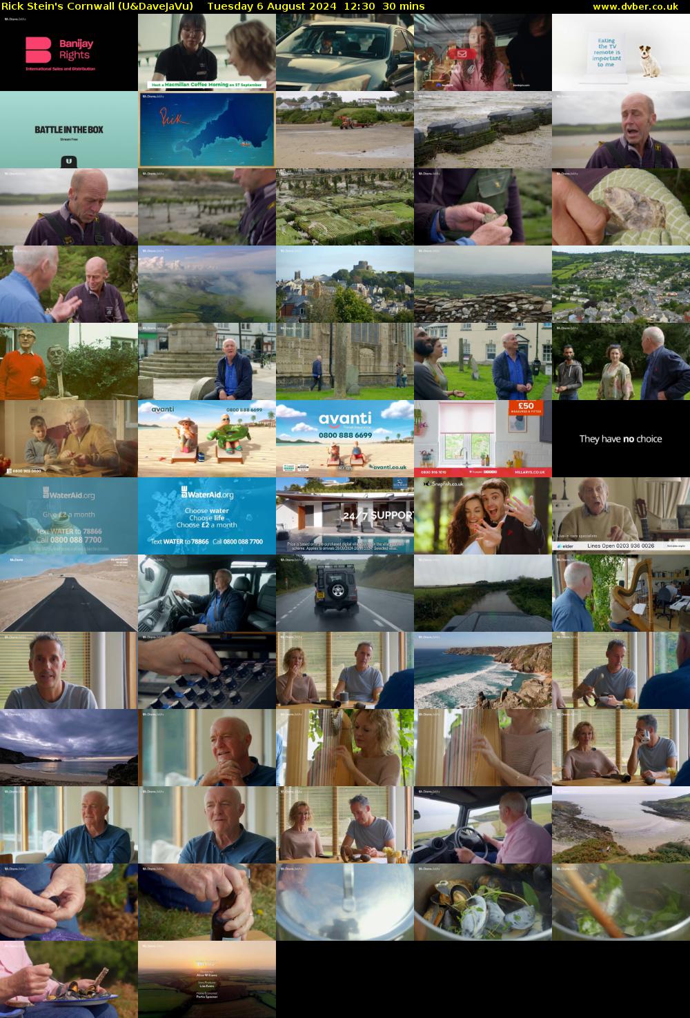Rick Stein's Cornwall (U&DaveJaVu) Tuesday 6 August 2024 12:30 - 13:00