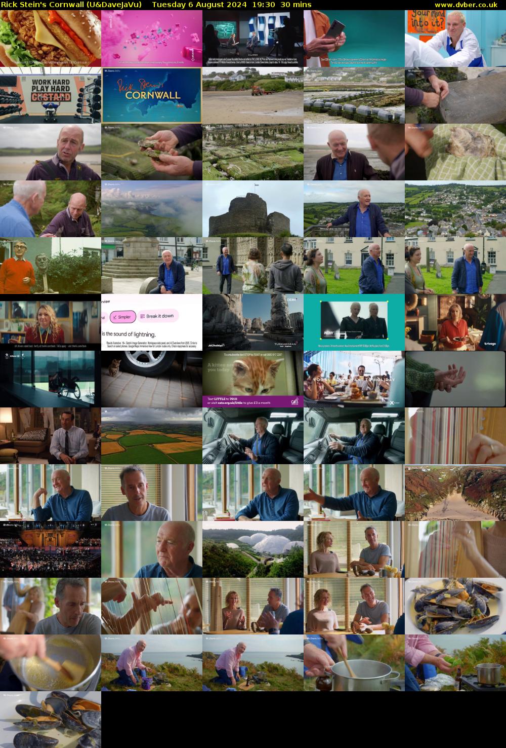 Rick Stein's Cornwall (U&DaveJaVu) Tuesday 6 August 2024 19:30 - 20:00