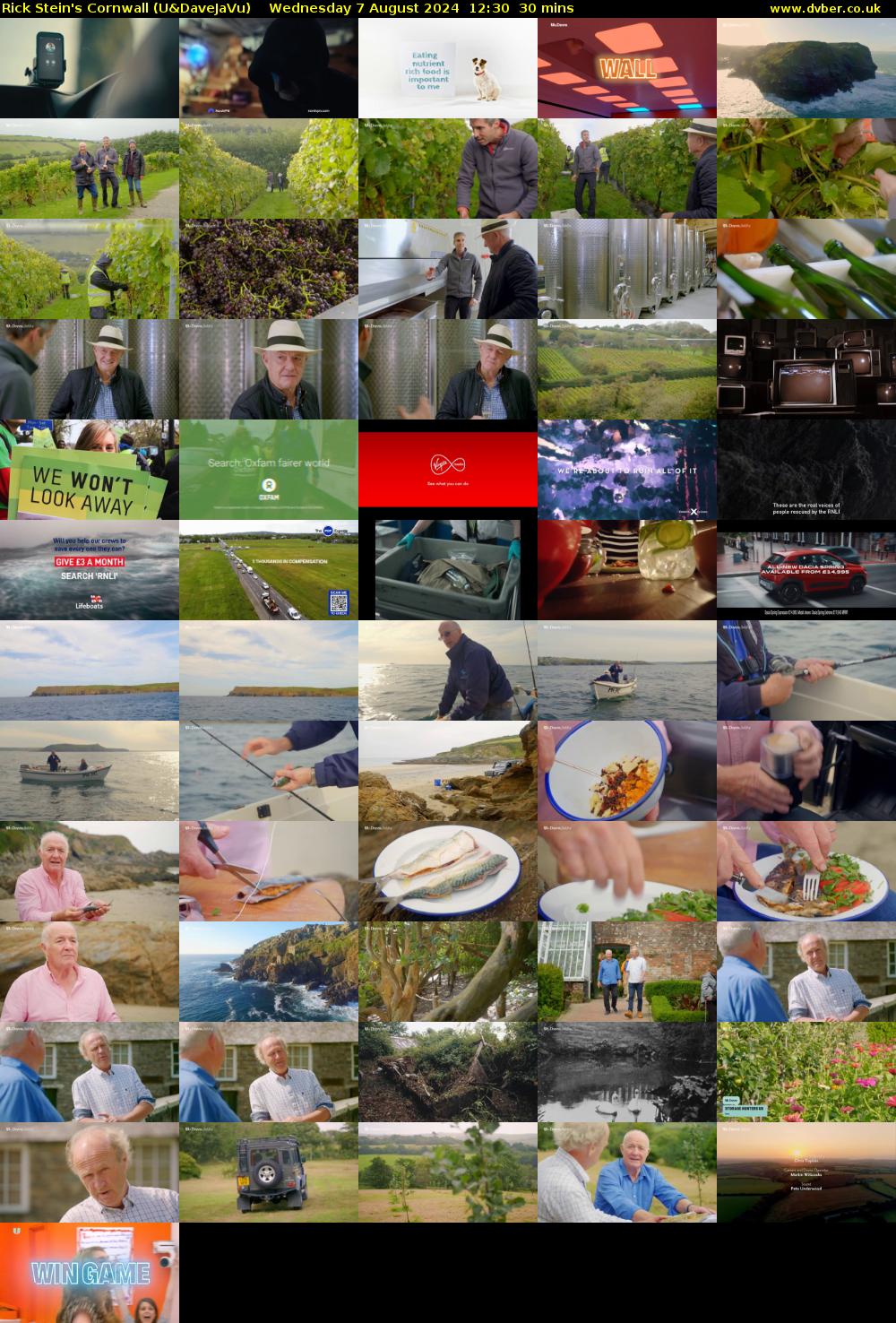 Rick Stein's Cornwall (U&DaveJaVu) Wednesday 7 August 2024 12:30 - 13:00