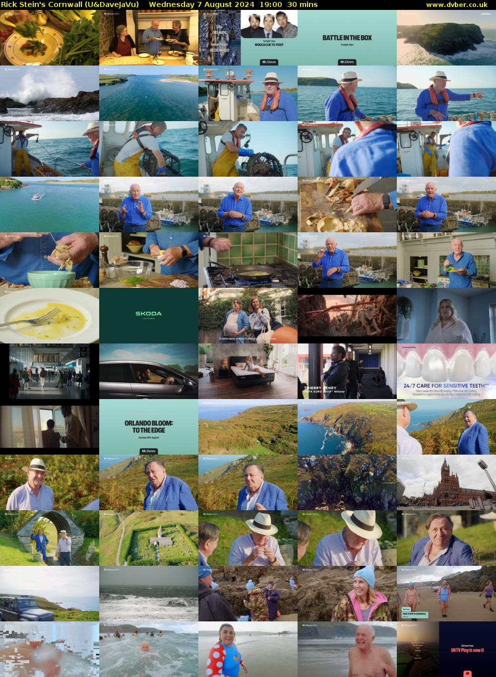 Rick Stein's Cornwall (U&DaveJaVu) Wednesday 7 August 2024 19:00 - 19:30