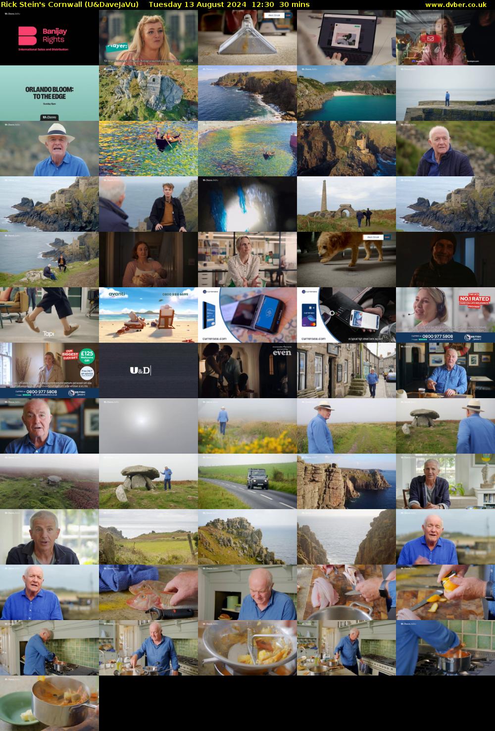 Rick Stein's Cornwall (U&DaveJaVu) Tuesday 13 August 2024 12:30 - 13:00