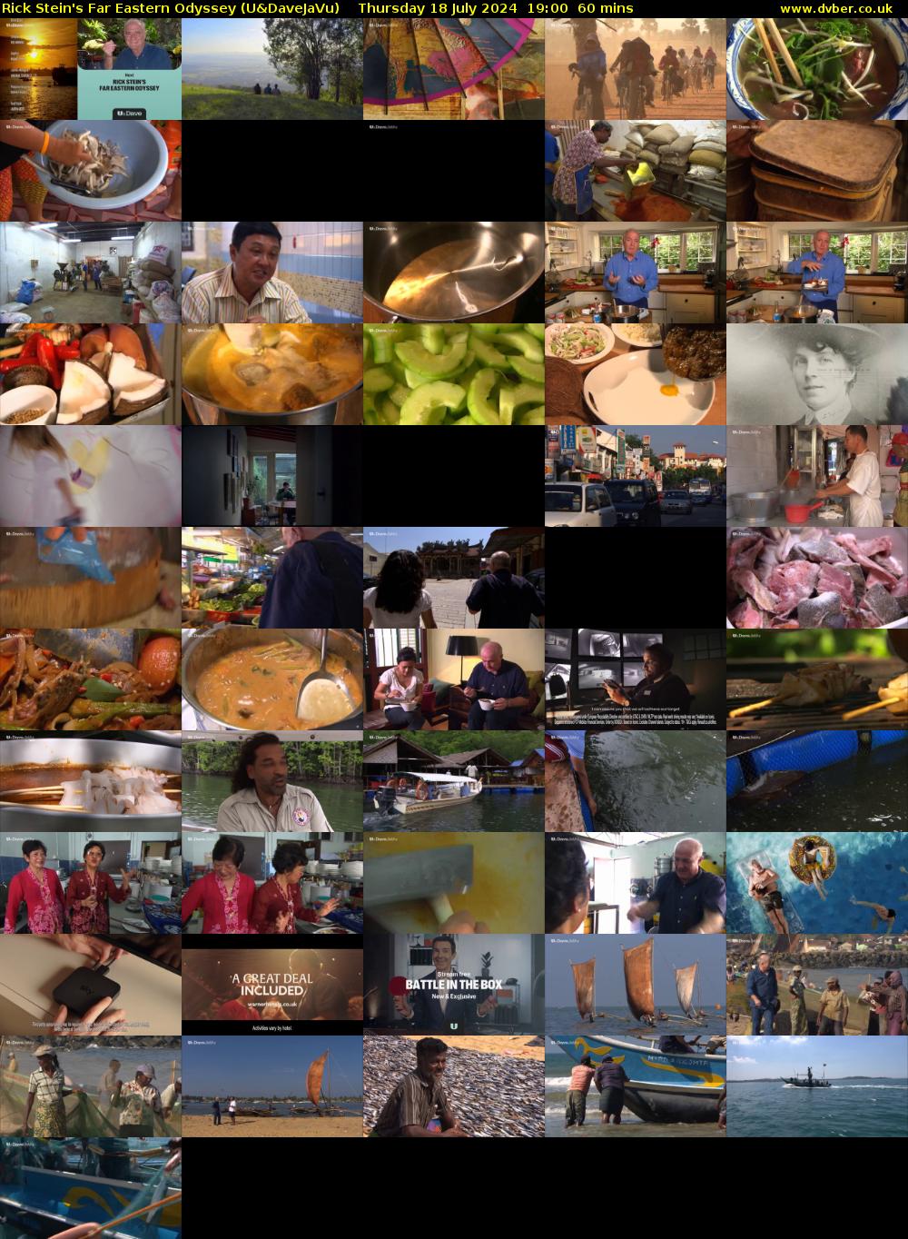 Rick Stein's Far Eastern Odyssey (U&DaveJaVu) Thursday 18 July 2024 19:00 - 20:00