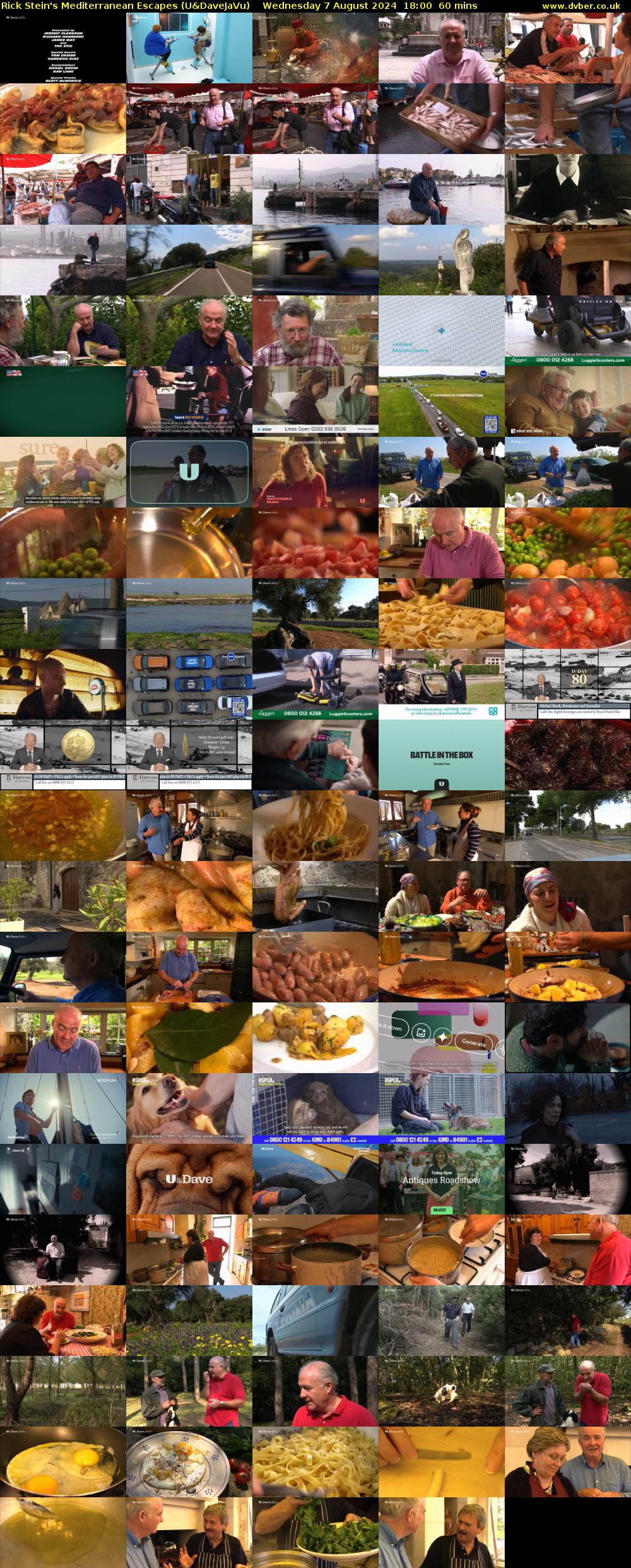 Rick Stein's Mediterranean Escapes (U&DaveJaVu) Wednesday 7 August 2024 18:00 - 19:00